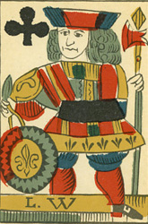 Pack of cards of the 18th century in the museum Zu Allerheiligen, L. Wust XVIII secolo, ristampa J.C. Müller, 1944